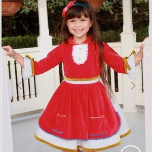 Runaway Pony Gingerbread dress in Red Sz 5